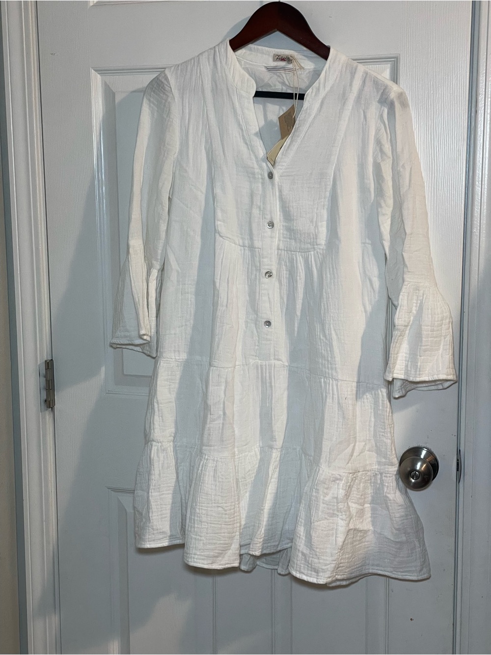 Faherty Dream Cotton Gauze Kasey Dress White XXS NWT